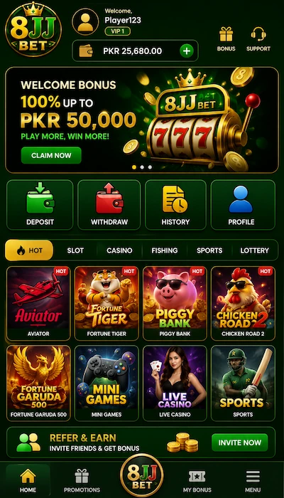 8jj Bet Game Dashboard image